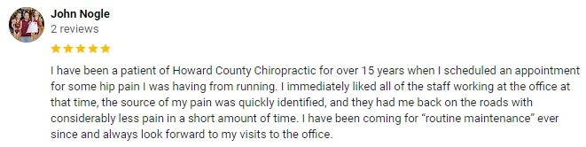 Chiropractic Columbia MD Testimonial John N