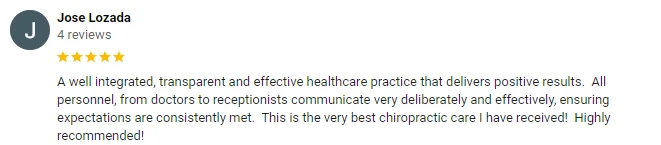 Chiropractic Columbia MD Testimonial Jose L