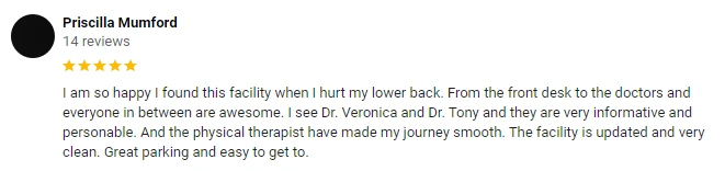 Chiropractic Columbia MD Testimonial Priscilla M